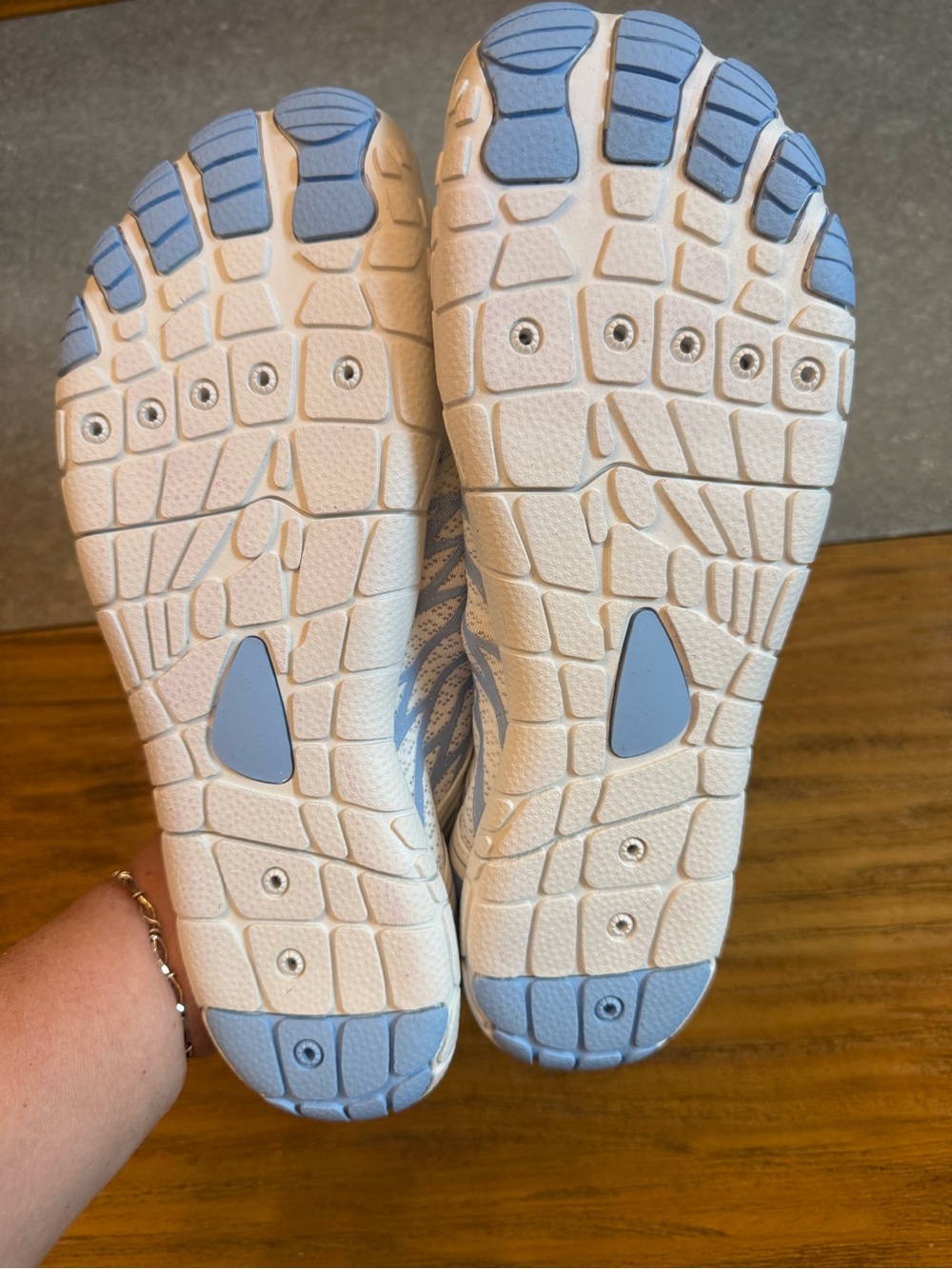 Hike Footwear HF LoraxPro Barefoot Shoes White Blue Zero Drop Wide Toe Size 10 - Picture 8 of 8